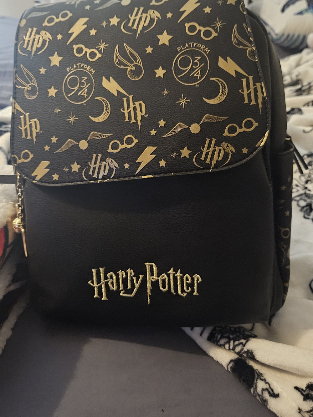 Primark Harry Potter Black and Gold Mini Backpack